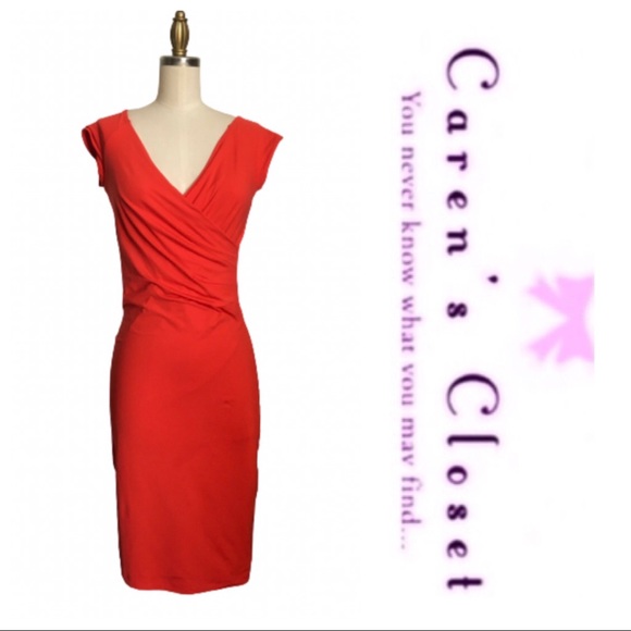 Kookai Lipstick Red Double Stretch Jersey Body-con Mini Dress - Picture 1 of 8